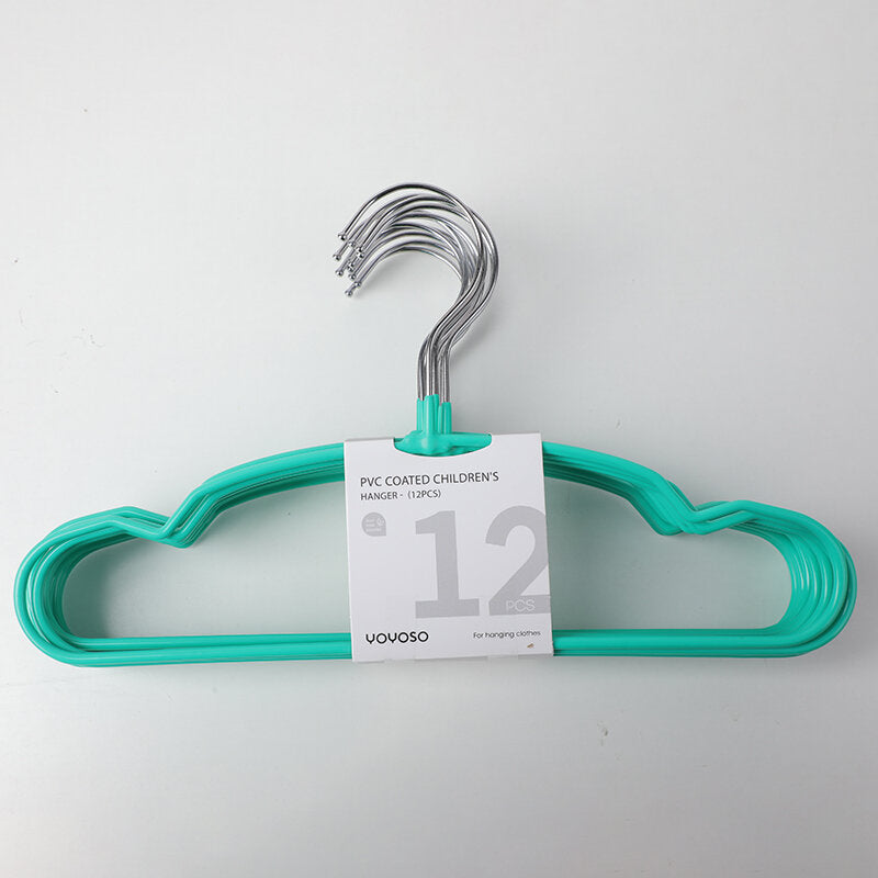 Appendino per bambini rivestito in pvc - 12 pezzi - verde