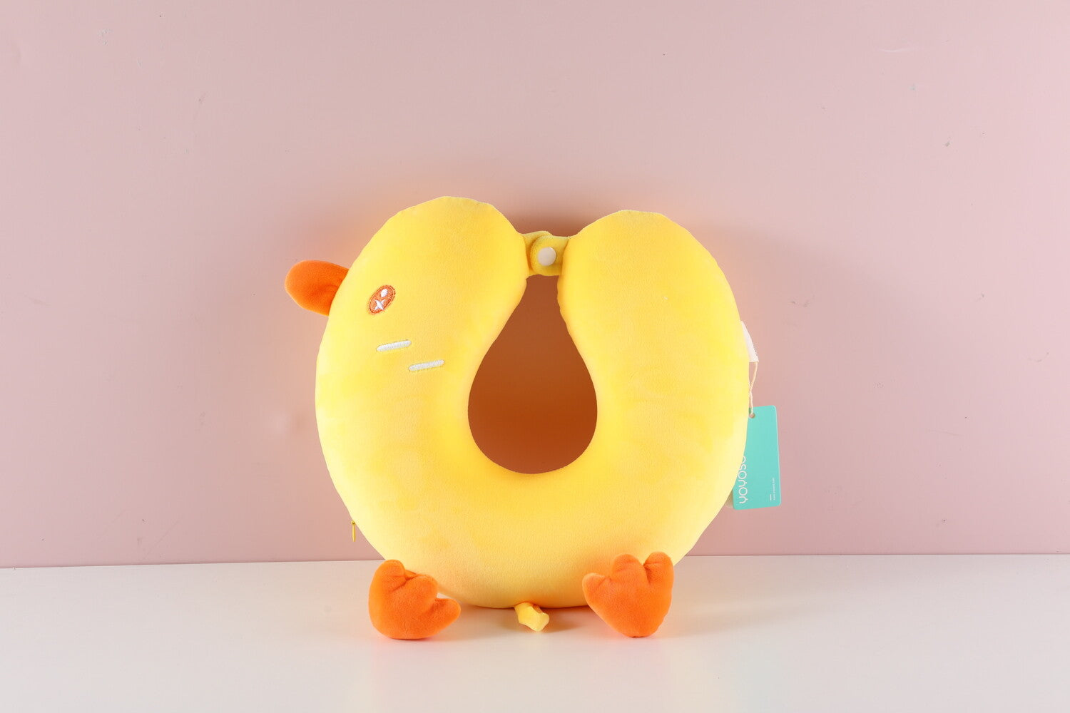 Cuscino a forma di U di anatra muta, giallo