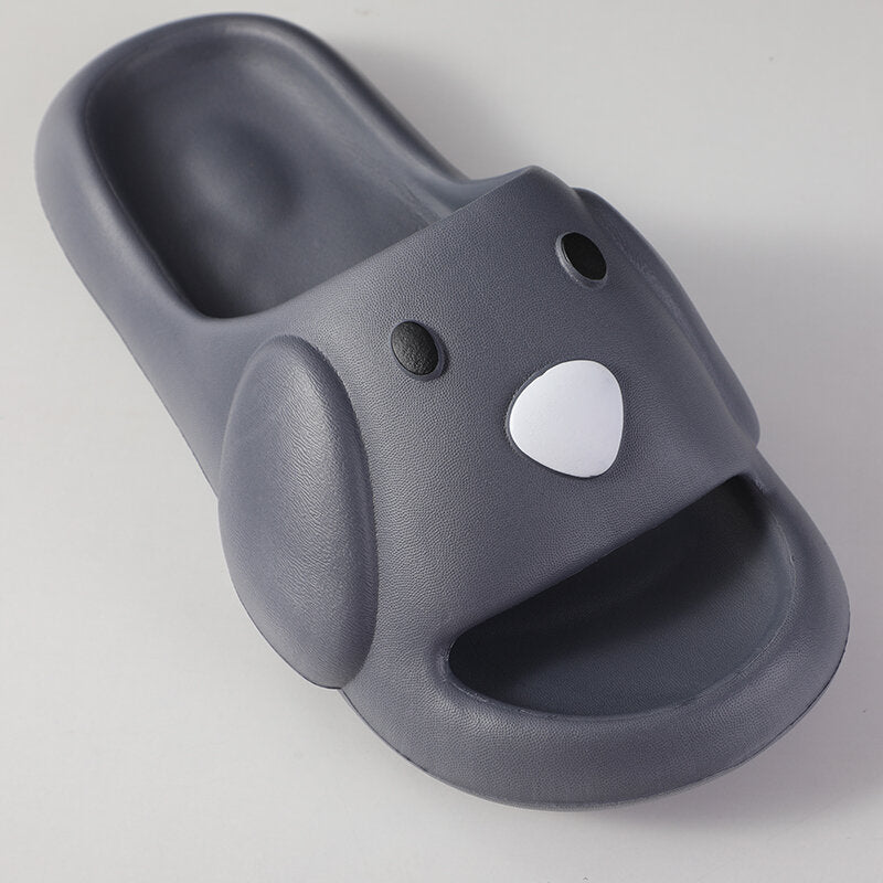 Pantofola da uomo grigio cucciolo carino taglia 44-45