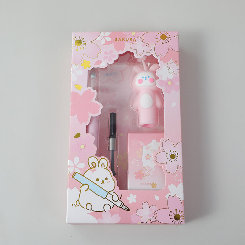 Sakura YOYO serie rabbit - set di penne stilografiche Sakura rabbit - refill blu
