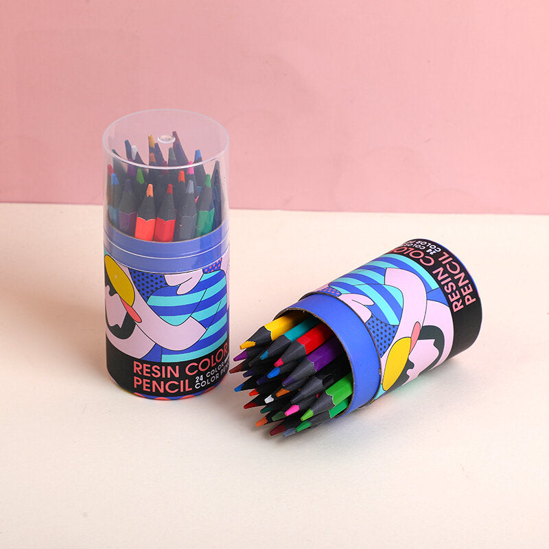 Matita colorata a 24 colori in fusto corto