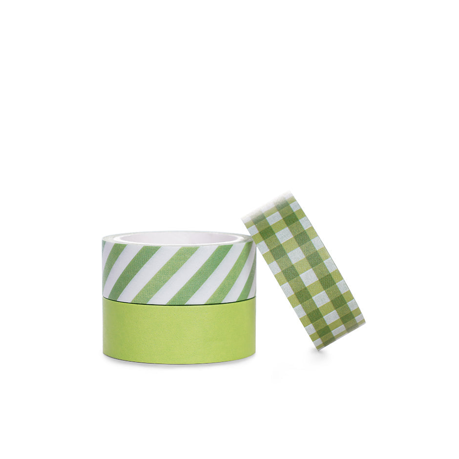 Nastro di carta giapponese verde 15MM - 3 PCS