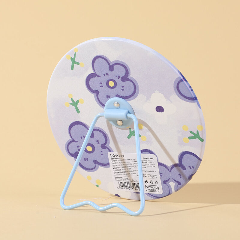 Romantico specchio da tavolo creativo a forma di fiore