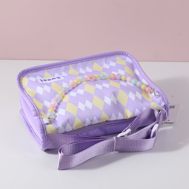 Borsa a tracolla estiva con catena di dile - viola