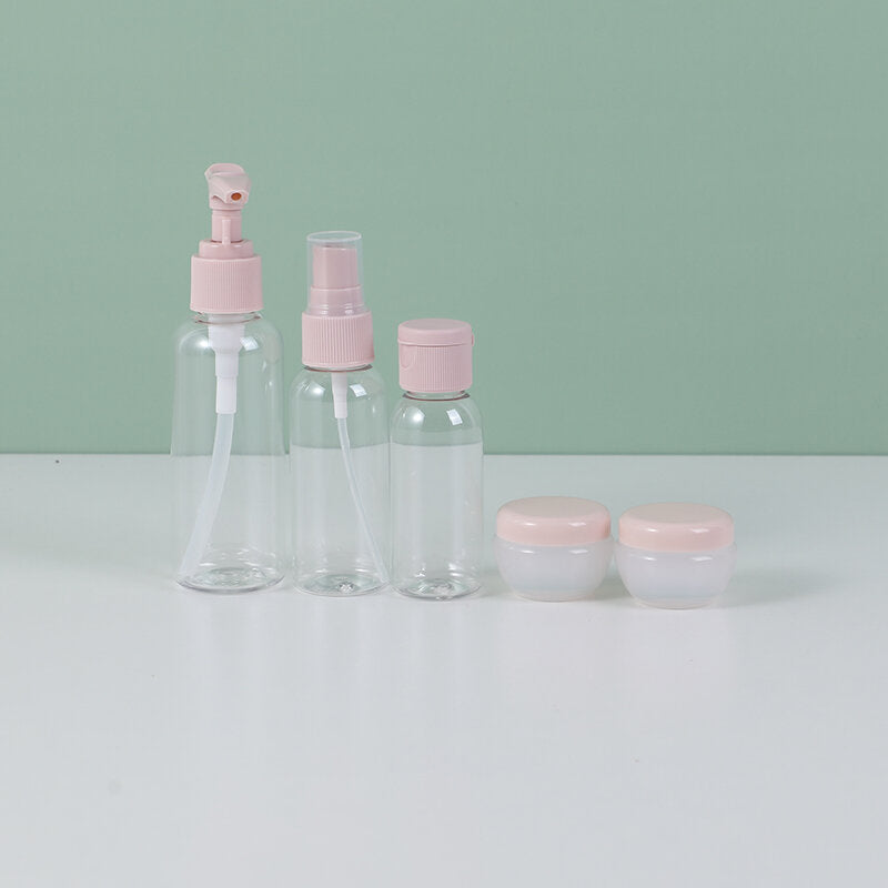 Set di sottobottiglie da viaggio semplici 6 pezzi - rosa