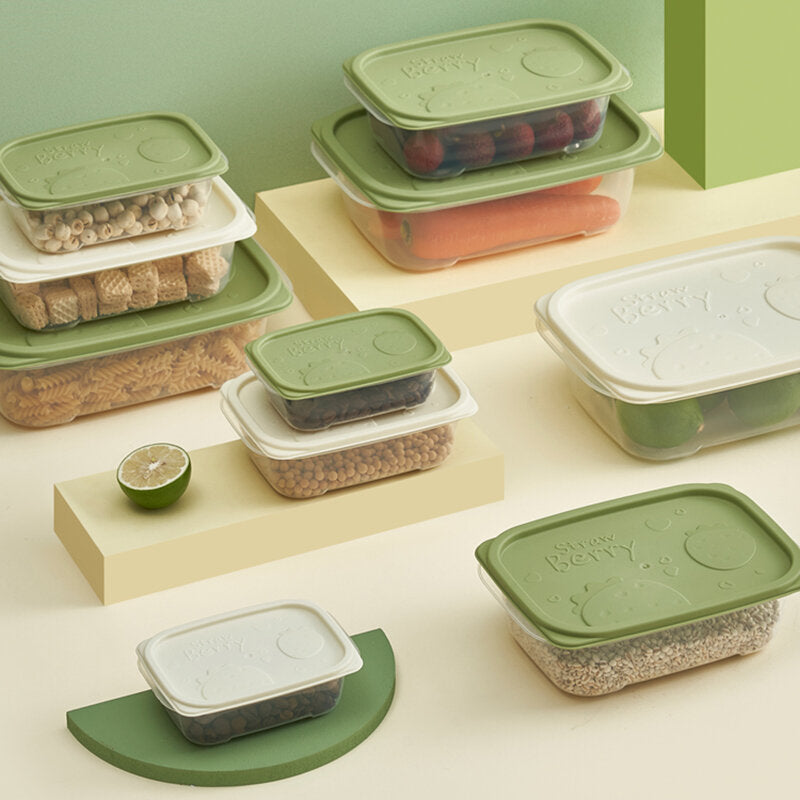 Set quadrato grande per la conservazione dei prodotti da 3 pezzi