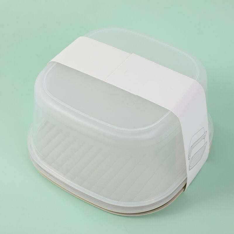 Scatola quadrata per la conservazione dei prodotti freschi 2 pezzi