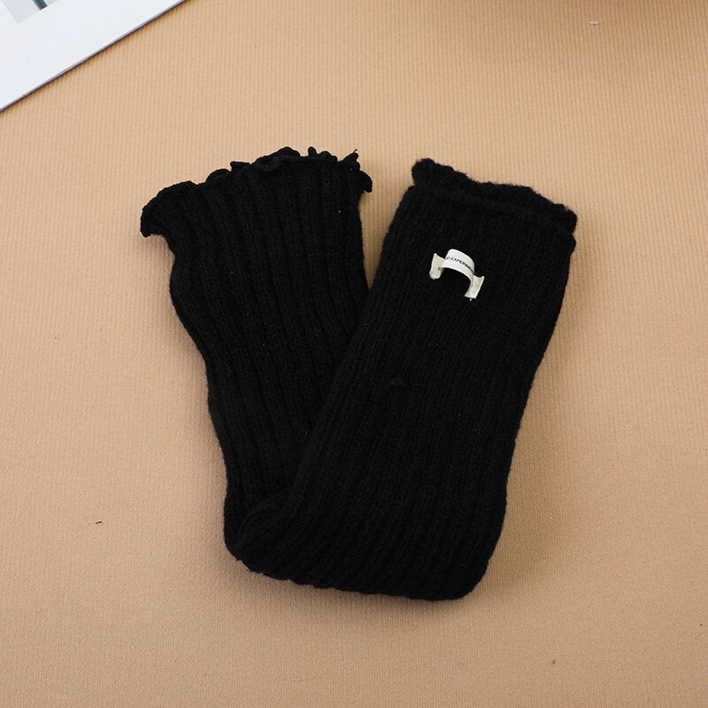 Calzini al polpaccio con etichetta semplice - neri