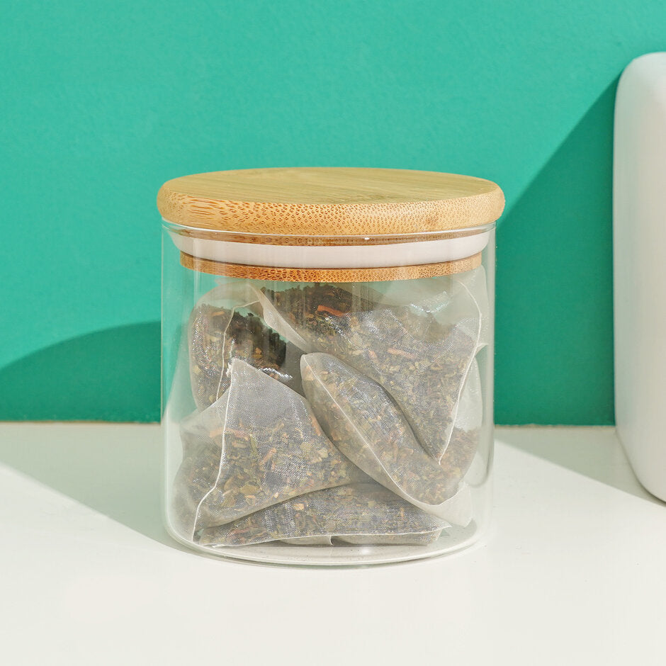 Serbatoio di stoccaggio in vetro borosilicato alto 400ml