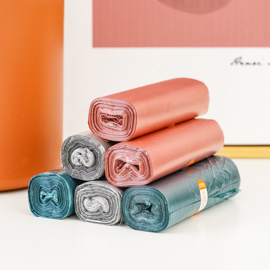 Sacchetto per rifiuti con bordi piatti di colore metallico pesante - confezione da 6 pezzi