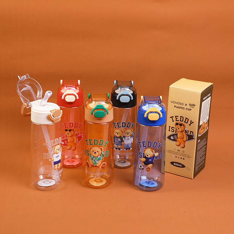 Tazza di plastica Happy Everyday della serie TEDDY ISLAND-600ml