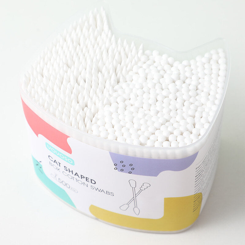 500pz cotton fioc a forma per gatto-245pz punta & punta tonda+255pz punta tonda &spirale