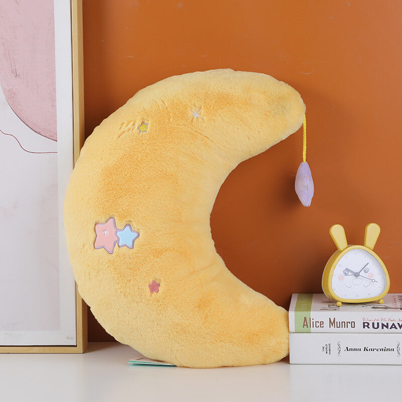 Cuscino a forma di luna, giallo