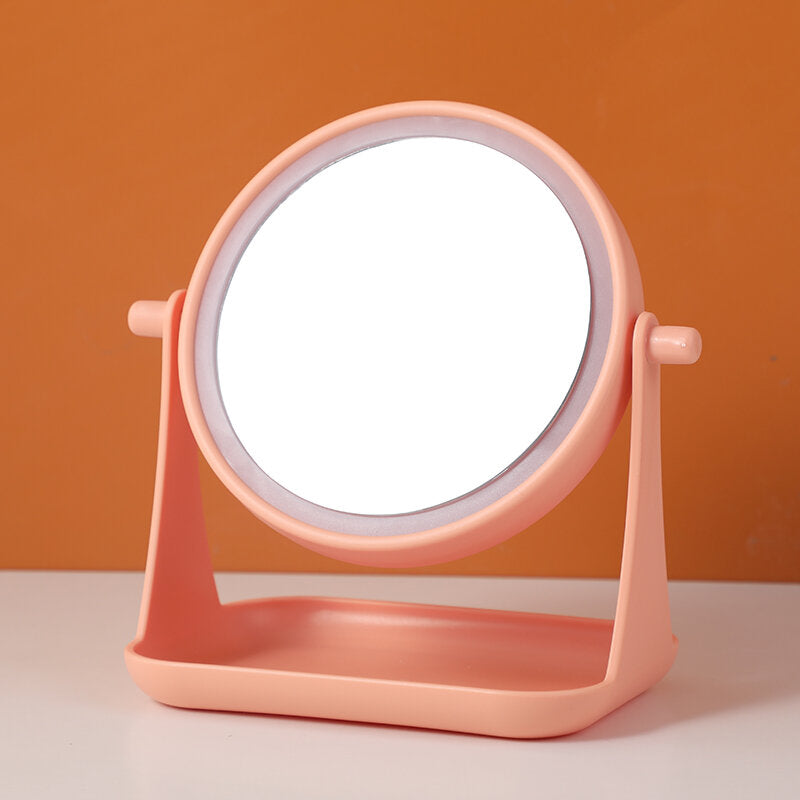 Specchio luminoso a LED rotondo semplice e alla moda-1Pz