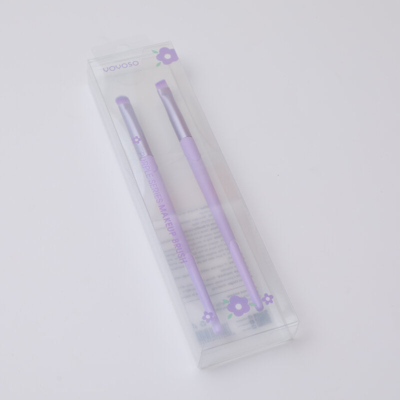 Pennello di dettagli della serie Purple + pennello di sopracciglia