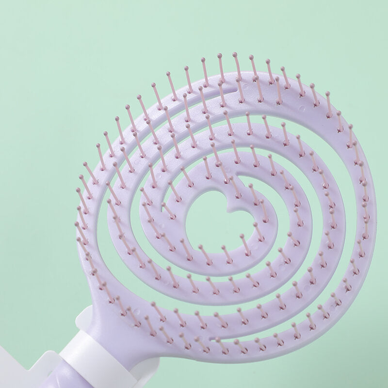 Pettine lisciante per capelli con incavo a lecca-lecca