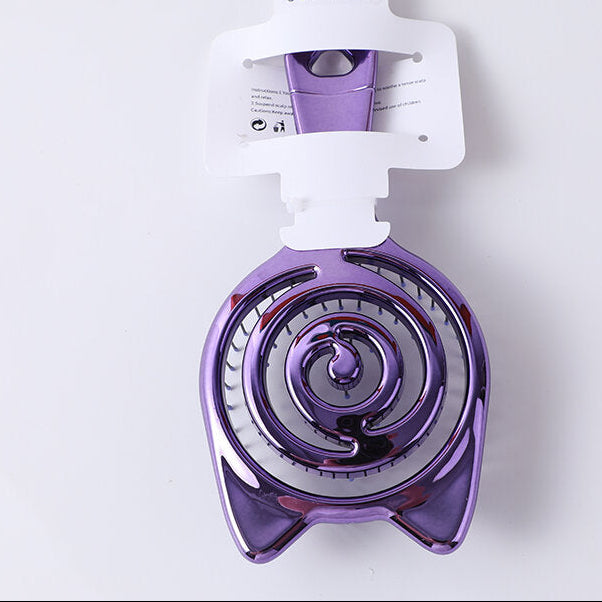 Pettine a forma per gatto di galvanizzazione a secco e a umido - viola