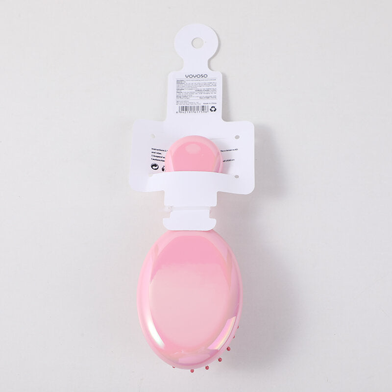 Pettine rotondo galvanico colorato, rosa, piccolo