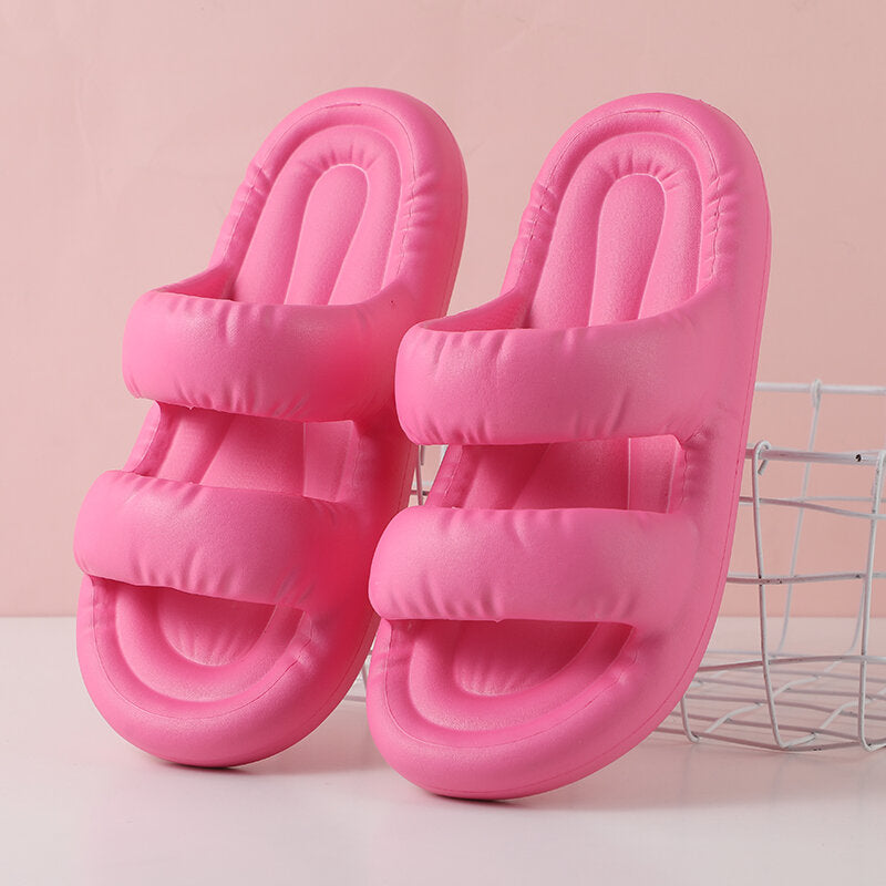 Moda facile abbinamento pantofole donna suola spessa rosa pesca dimensioni 39-40