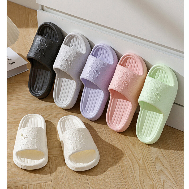 Pantofole per la casa da donna con motivo a cartoni animati, viola, dimensioni 36-37