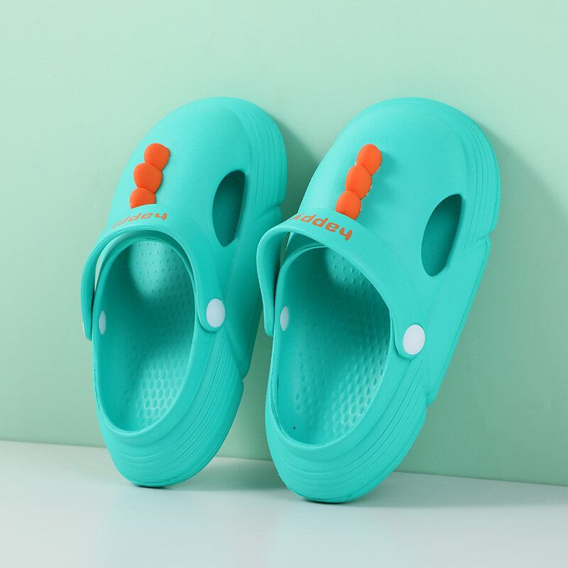 Sandali da giardino per bambini dinosauro carino verde taglia 28-29