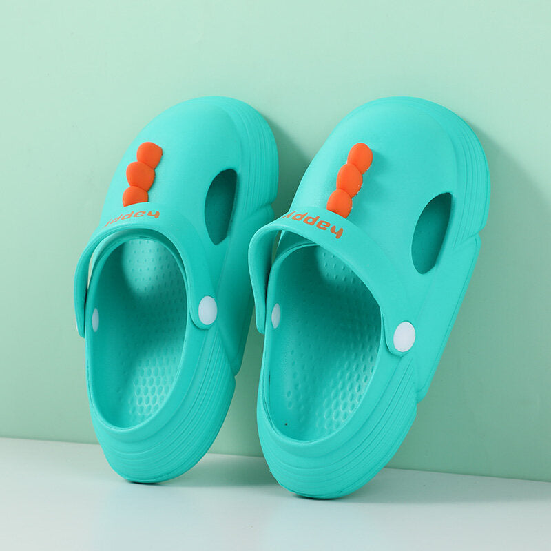 Sandali da giardino per bambini con dinosauri, verde, taglia 32-33