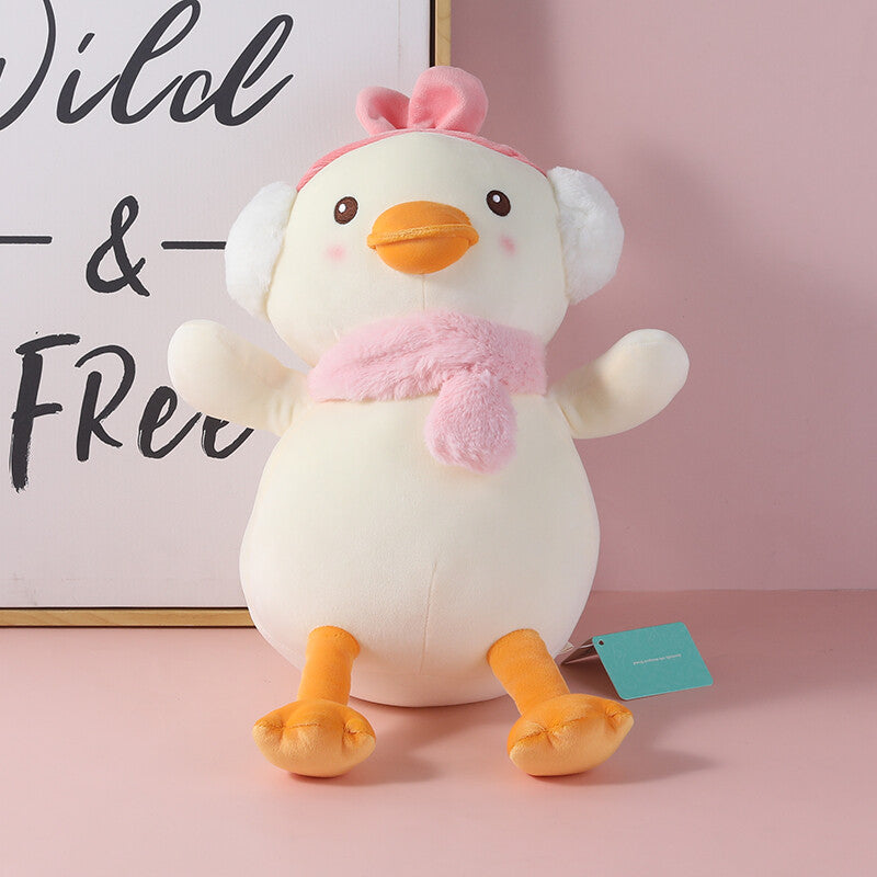 Sciarpa caldo inverno anatroccolo peluche bambola-30cm