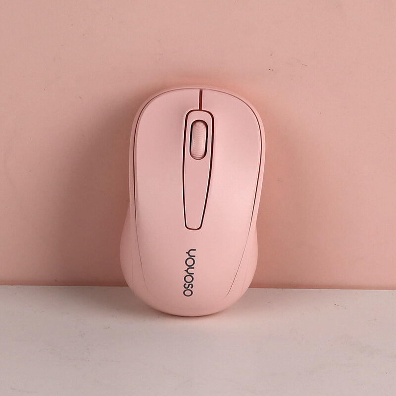 Semplice mouse da ufficio senza fili - rosa