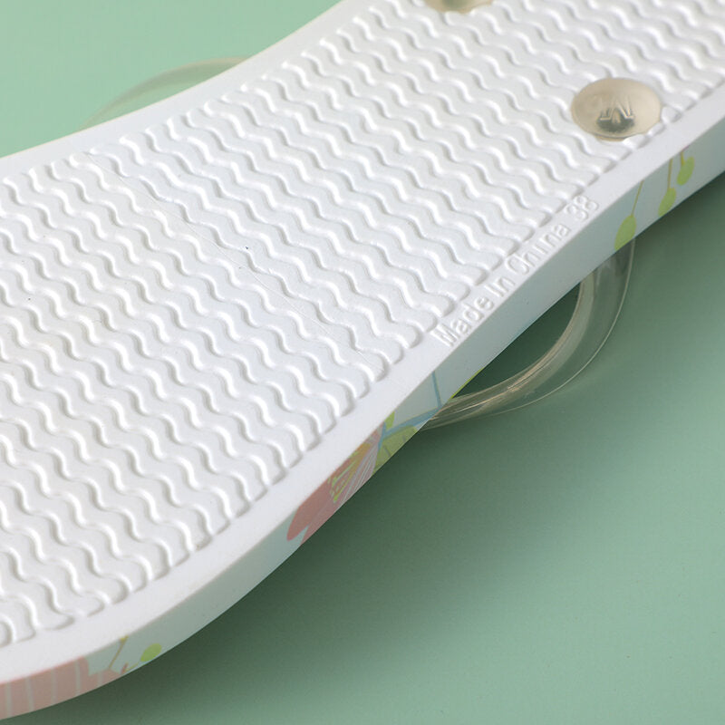 Infradito da donna con motivo floreale di colore trasparente 39-40