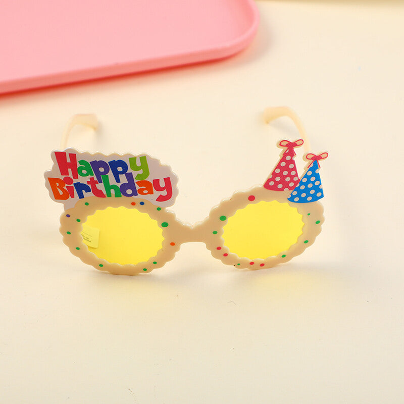 Cappello da compleanno occhiali da sole per bambini-giallo