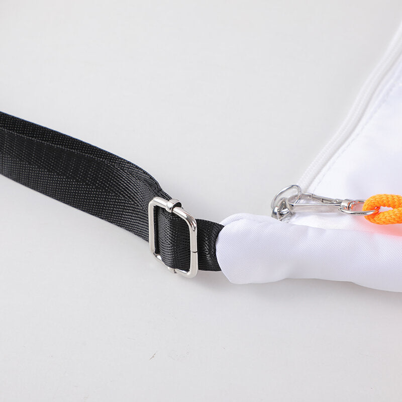 Borsa a tracolla con logo del coniglio alla moda con cerniera - bianco