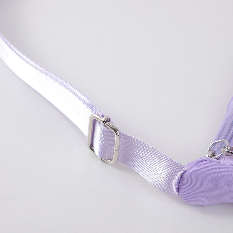 Borsa a tracolla con logo del coniglio alla moda con cerniera - viola