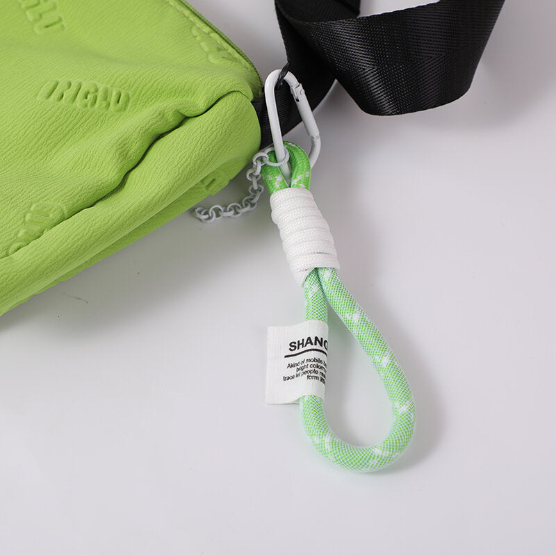 Borsa inglese con cerniera verde