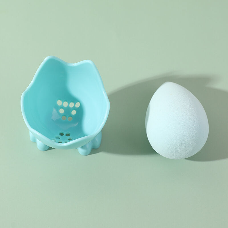 Carino animale domestico guscio d'uovo bellezza trucco spugna-verde