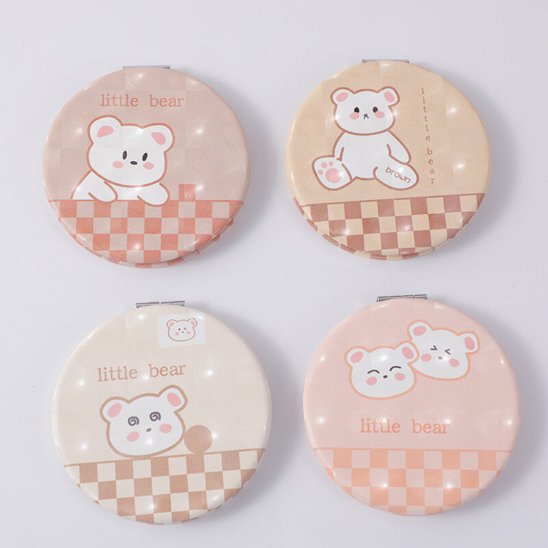 Specchio a scacchiera con orsetto rotondo per occhi per gatto-1Pz