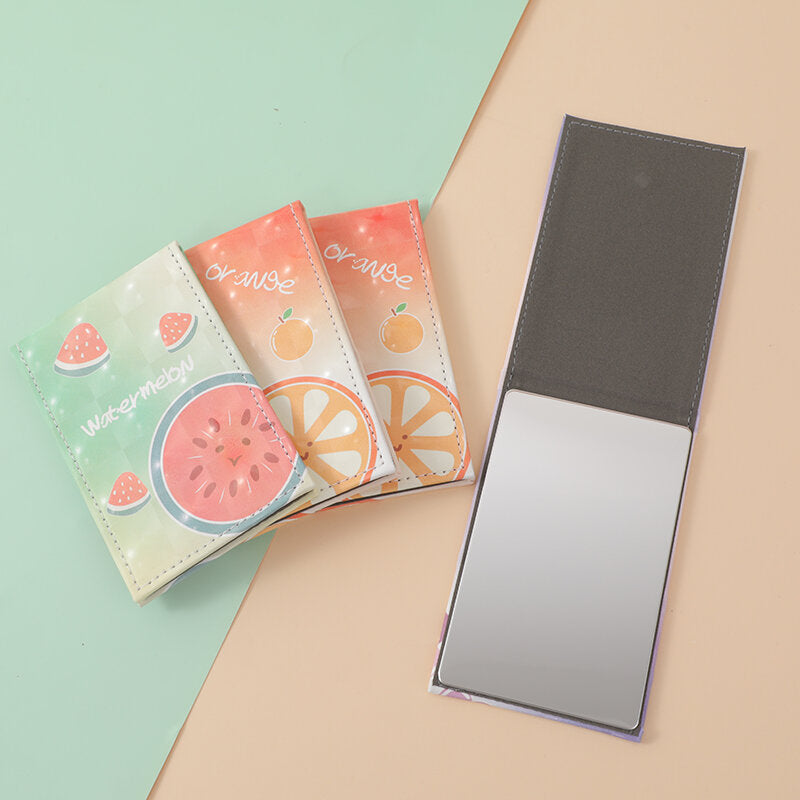 Specchio infrangibile pieghevole a forma di frutta con colori sfumati-1Pz