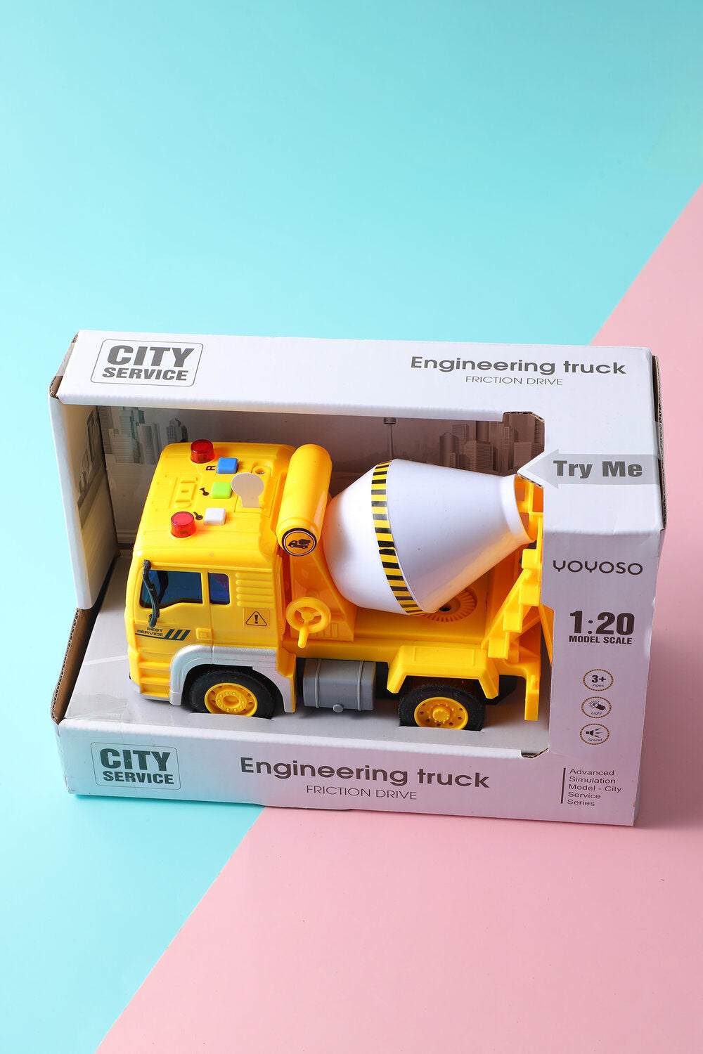 Camion di ingegneria inerziale (con suoni e luci) - contiene 3 pezzi di batteria AG13