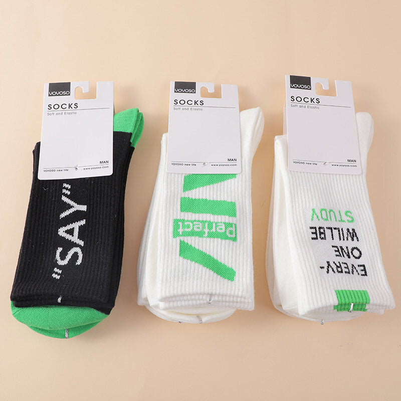 Serie verde calzini elastici da uomo a metà polpaccio 2 paia