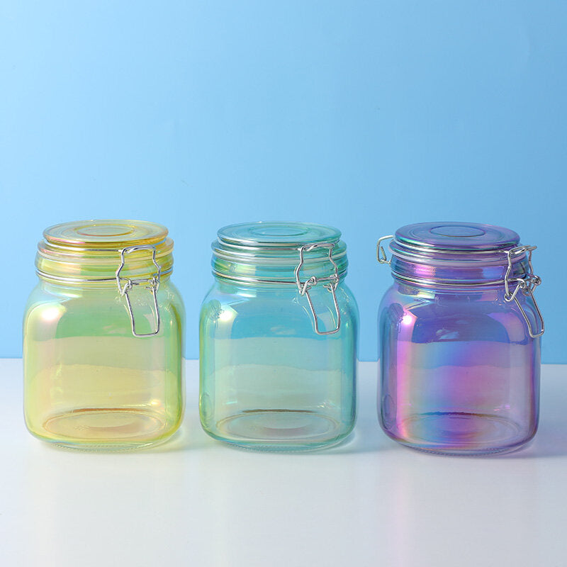 Barattolo di stoccaggio semplice di moda placcato-1000ml