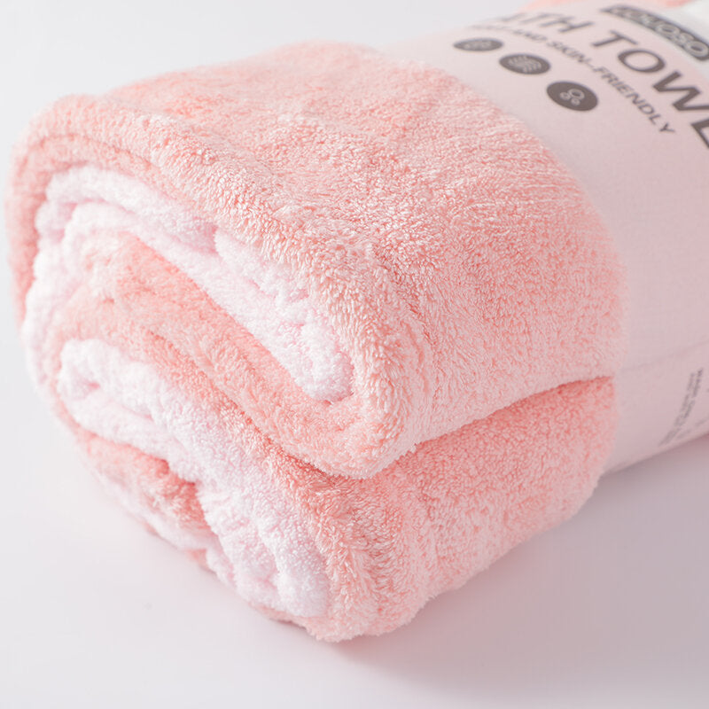 Asciugamano da bagno semplice bicolore rosa
