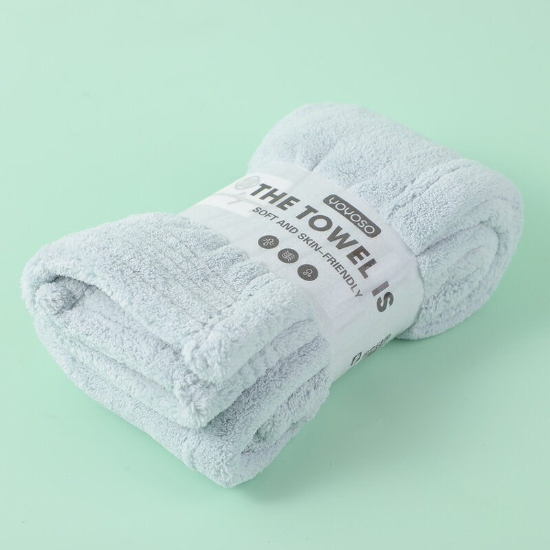 Asciugamano semplice a tinta unita, azzurro