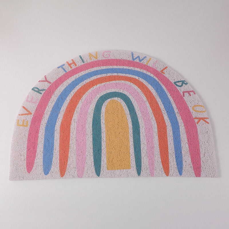 Tappetino Rainbow a semicerchio - bianco