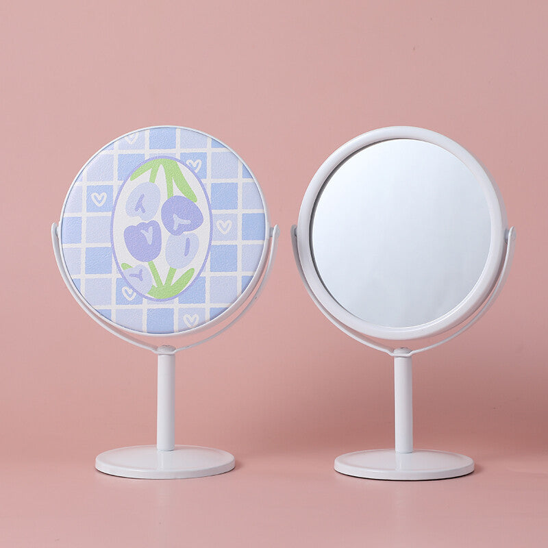 Specchio da tavolo medio serie romantica fiore primaverile