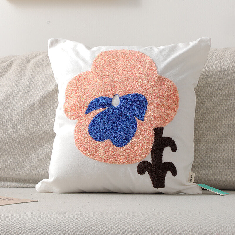 CUSCINO in tela di cotone ricamato