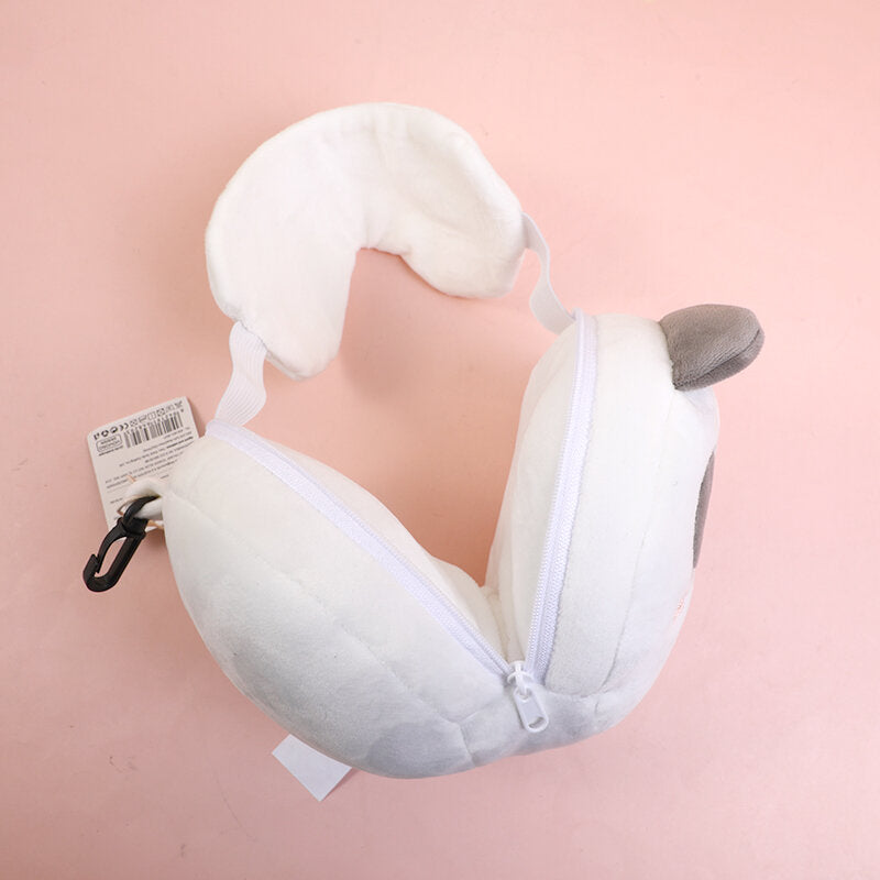 Occhiello e cuscino per il collo 2 in 1 - Bianco