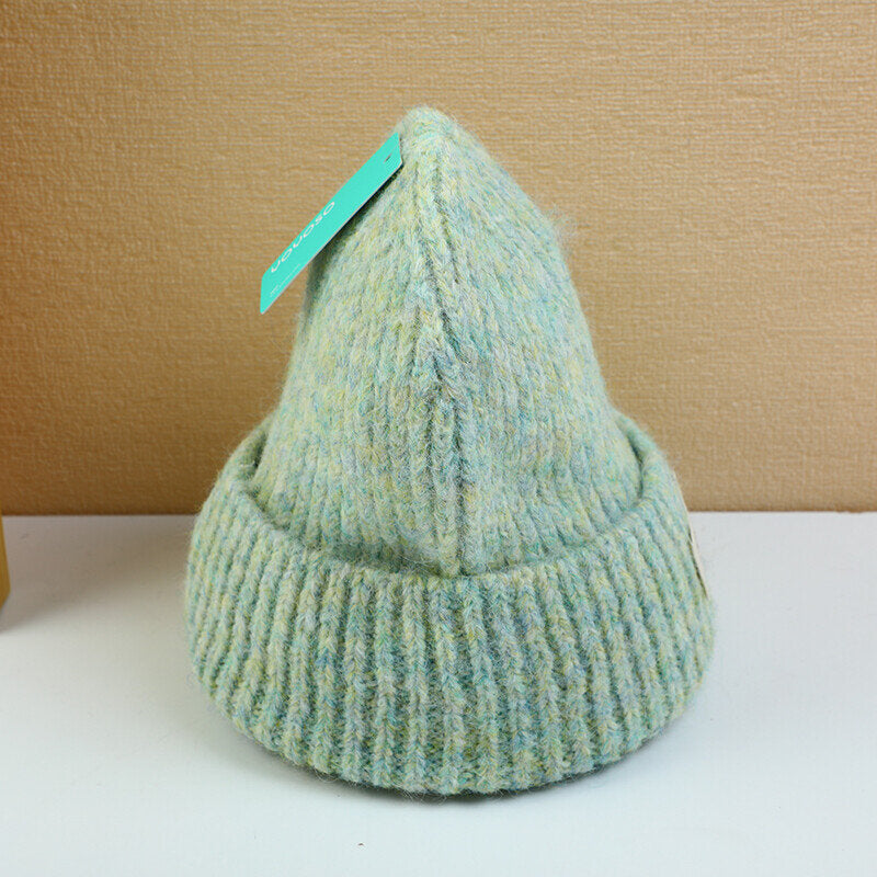 ymcrr Etichetta in tessuto bianco Cappello di lana per adulti di lusso leggero - Verde menta