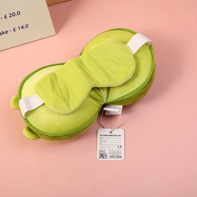 Occhiello e cuscino per il collo 2 in 1 - Verde verde