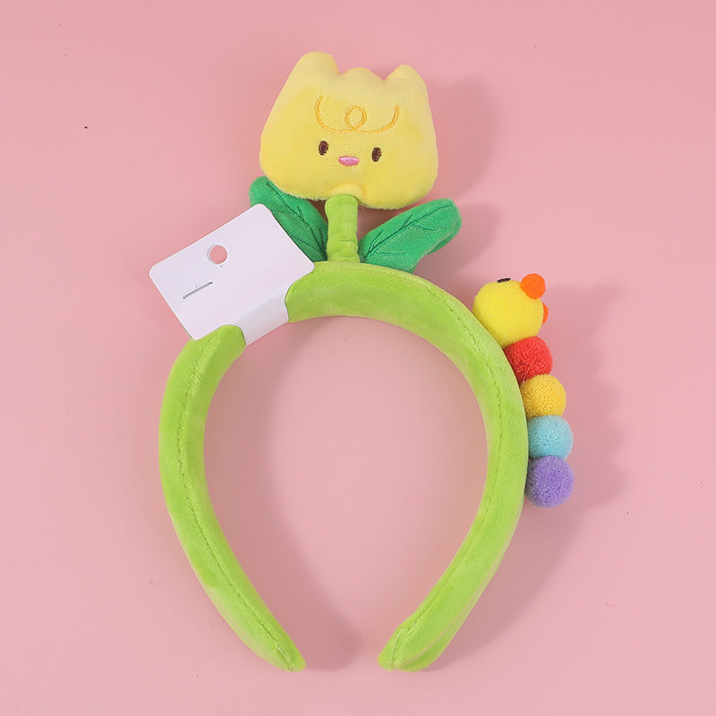 Cerchietti per capelli 3D a forma di bruco germoglio di fagiolo