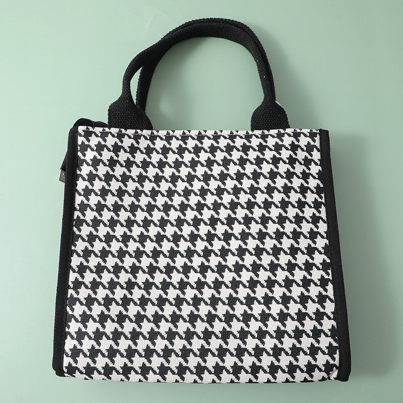 Borsa a tracolla a quadri in stile easy-match, beige