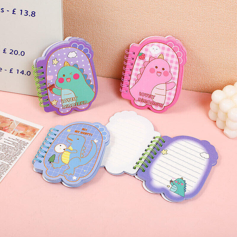 Libro a spirale con dinosauro carino - Pagina interna colorata 60 pezzi